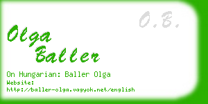 olga baller business card